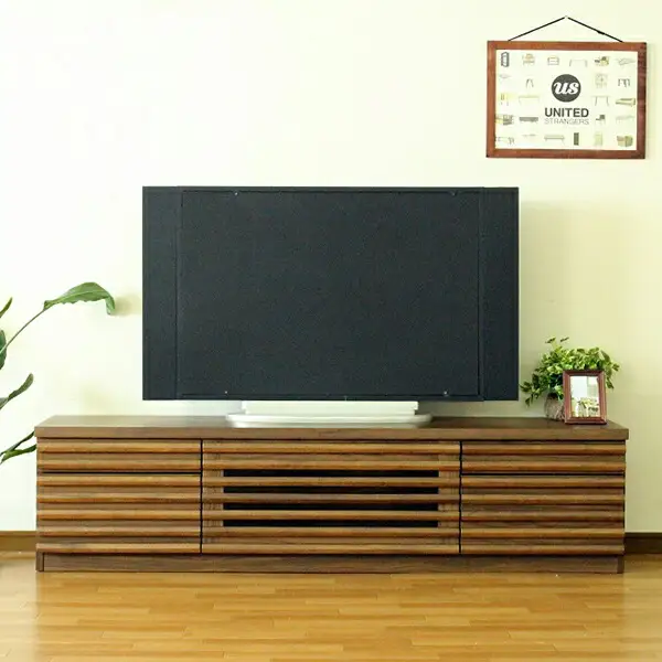 【開梱・設置】アストロ 160cm テレビボード（ウォールナット）　AX043