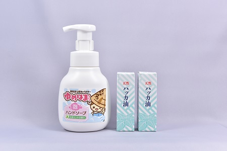三共油脂　ハッカ油スプレーとゆめはまちゃんハンドソープセット　a*54