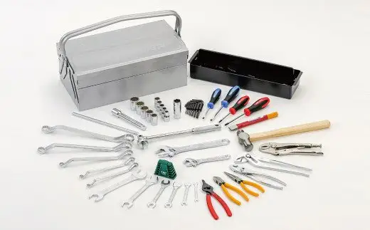 工具41点セット ご家庭用 設備工事 自動車整備 ドライバー レンチ ペンチ ハンマー DIY [トップ工業]【146P001】