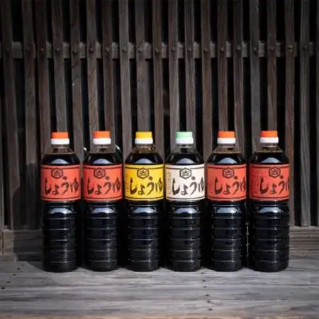【合成保存料不使用】伝統の味「大仲屋本店」の濃口4本・淡口1本・さしみ醤油1本〈各1L・3種セット〉【1209585】