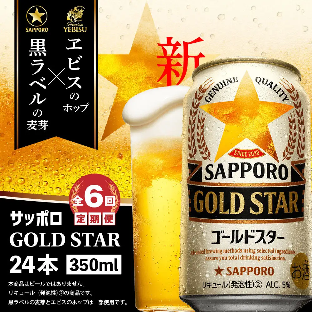 『定期便：全6回』 GOLDSTAR350ml×24本 ゴールドスター【300100251906】