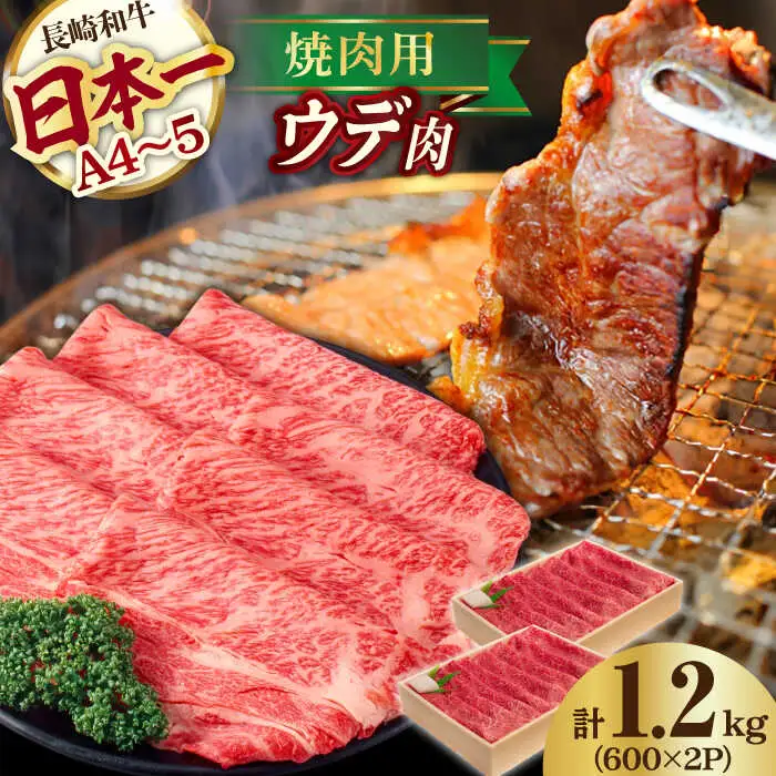 ウデ 1.2kg 600g×2P 長崎和牛 [YA12]  肉 牛肉 すき焼き しゃぶしゃぶ 