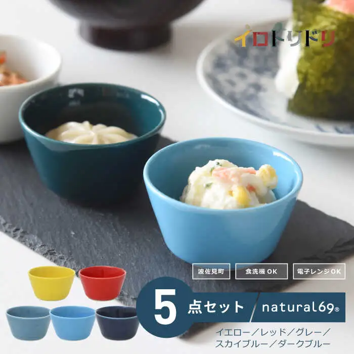 【波佐見焼】natural69 イロトリドリボウルS 5色セット 食器 皿 [QA52] 波佐見焼