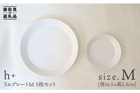【波佐見焼】リム プレート M 5枚セット 食器 皿 【堀江陶器】 [JD25]
