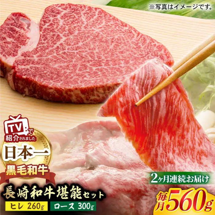 【全2回】A5ランク 和牛 2種セット ヒレ ステーキ 130g×2枚 / ロース スライス 300g 総計約1.1kg 長崎和牛 【肉のあいかわ】[NA55] 肉 牛肉 ヒレステーキ すき焼き しゃぶしゃぶ 焼肉 定期便