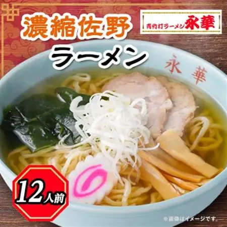 濃縮佐野ラーメン12人前 【離島・沖縄県不可】_ラーメン 佐野 栃木県 佐野ラーメン 名物 人気 おすすめ 送料無料 贈答 ギフト プレゼント 永華 中華 冷凍_【配送不可地域：離島・沖縄県】【1077729】