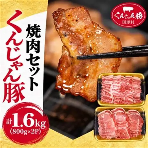 【ふるさと納税限定】くんじゃん豚 焼肉セット1.6kg(バラ・ロース)【配送不可地域：離島】【1582029】