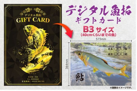 CM-023 【B3・デジタル魚拓ギフトカード】メモリアルフィッシュを釣れたてのままに。