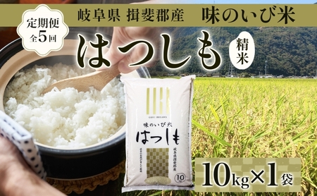 はつしも 味のいび米 幻の米 大粒 ブランド米 はつしも【10kg】【定期便全5回】