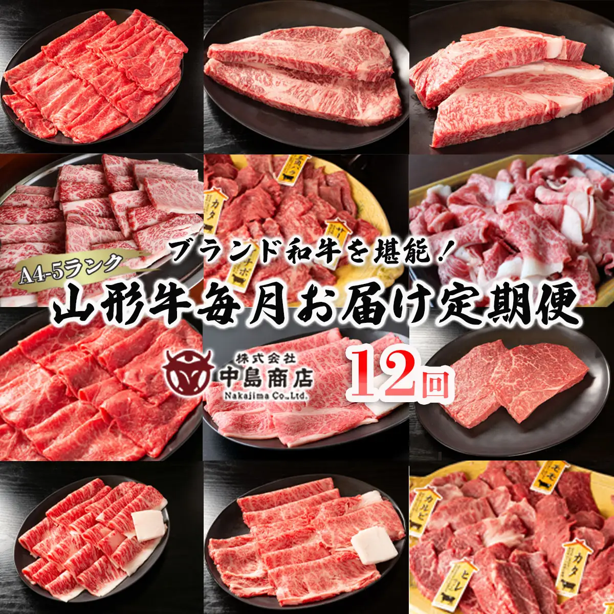 【定期便12回】ブランド和牛を堪能！！山形牛毎月お届け定期便 FY20-776