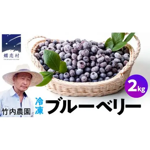 【数量限定】 冷凍ブルーベリー2kg 国産 [AD003tu]