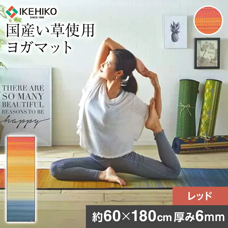 畳ヨガJAPAN　ジョイ（60×180）（レッド）　AA050