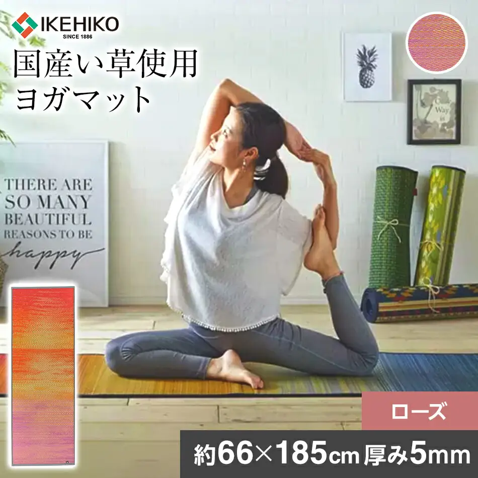 畳ヨガＥＣＯ　ｓｋｙｓｅａ　（６６×１８５）（ローズ）　AA064