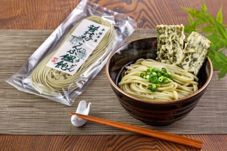 【昆布の風味　のどごしの良い手延べうどん】普代村こんぶ饂飩（10食セット×2箱）