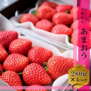 あまおう いちご いちごの王様 福田ファーム あまおう【4パック(280g×4)】