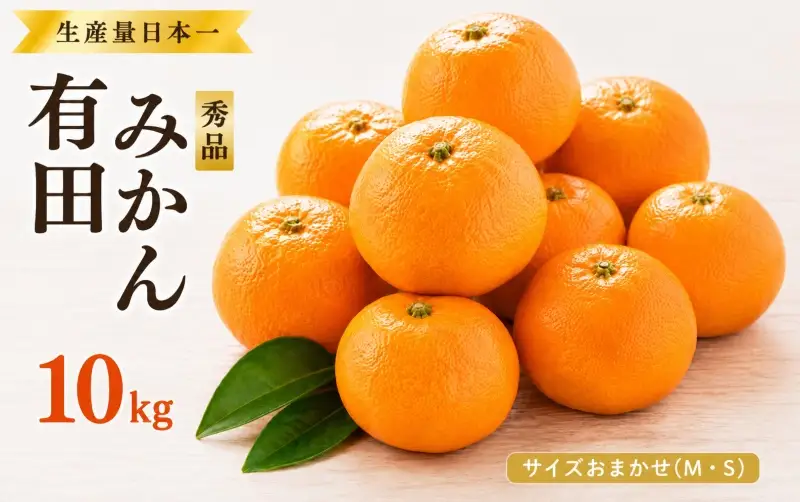 紀州 有田 みかん 秀品 10kg サイズおまかせ(Ｌ・М・Ｓ)  / 温州みかん 有田みかん 甘い 高級 和歌山 柑橘 ※2026年11月下旬～2027年1月中旬頃順次発送予定【sml004-r-10A】 