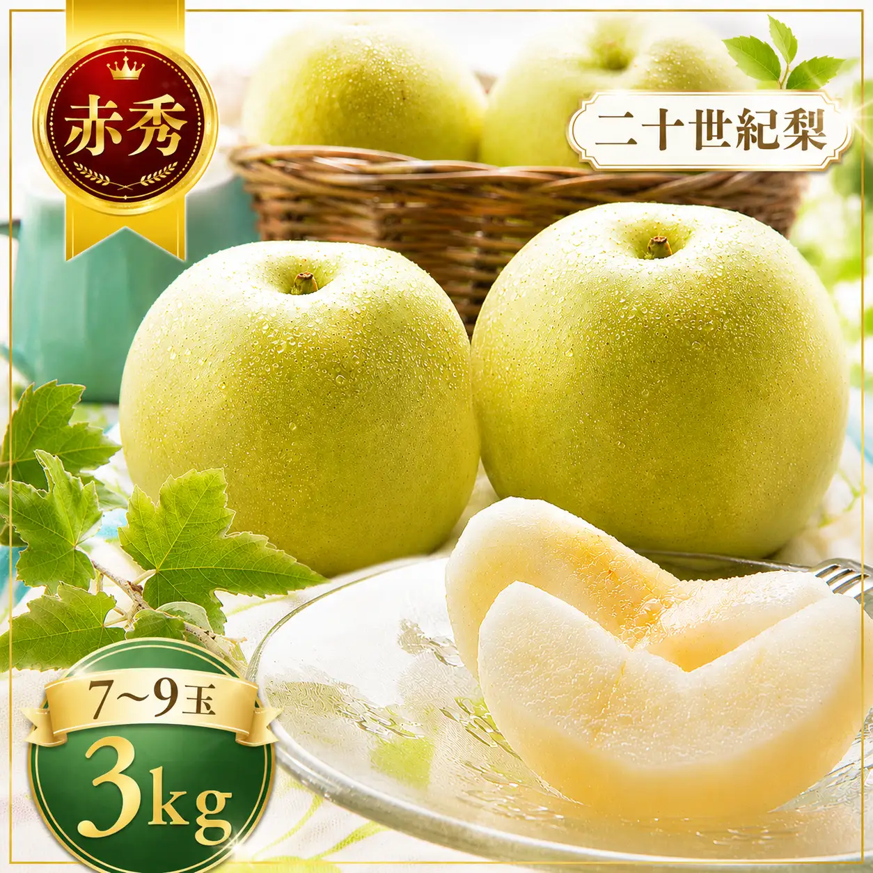 Y018 二十世紀梨(赤秀) 3kg