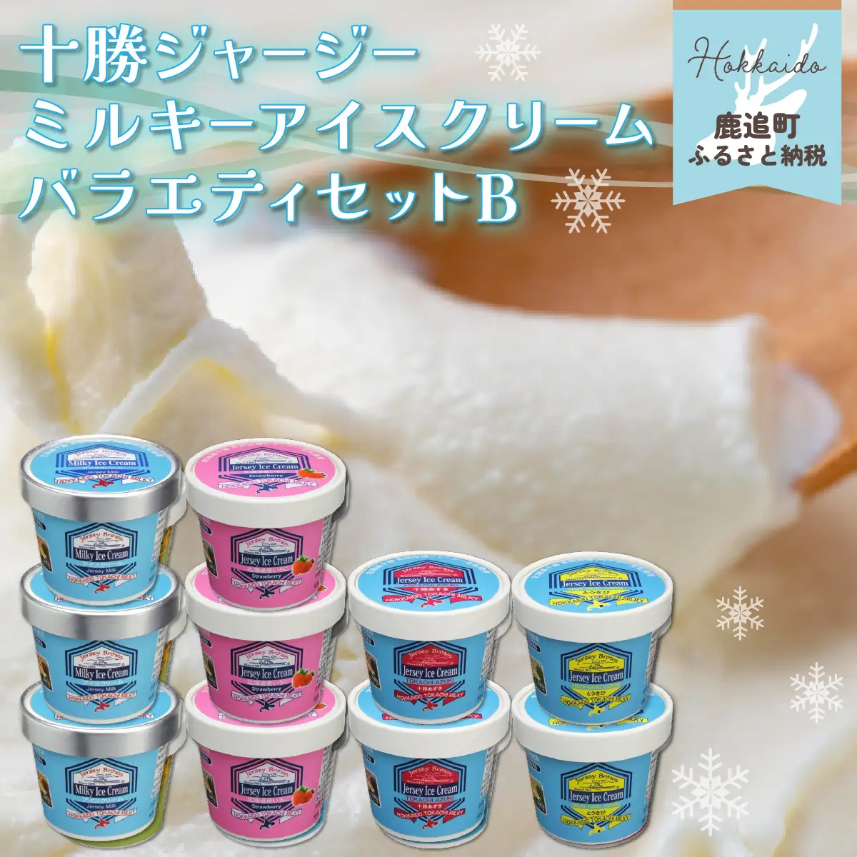 十勝ジャージーミルキーアイスクリームバラエティセットB SKM005 【 人気  北海道 鹿追町 送料無料 】 SKM005