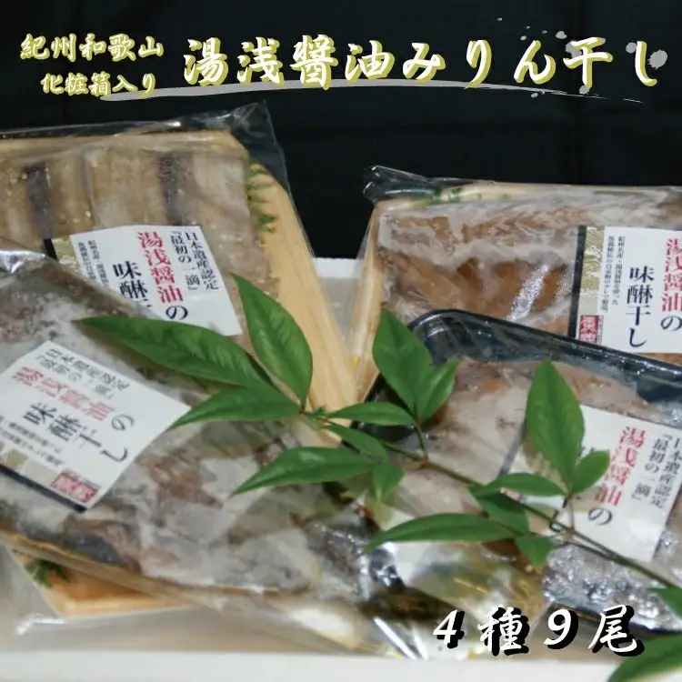 湯浅醤油みりん干し4品種9尾入りの詰め合わせ【tec200A】