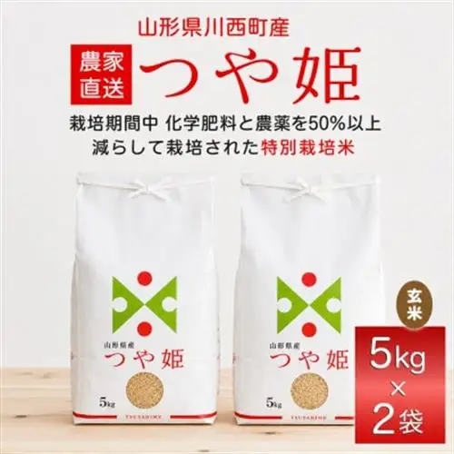 《先行予約》令和8年産　山形県産　つや姫　玄米　10kg(5kg×2)_ 玄米 米 こめ コメ   つや姫 米 _【1208104】