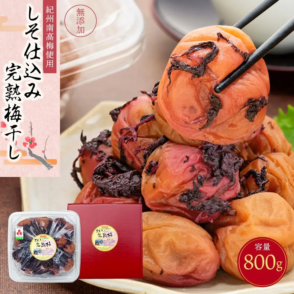 紀州南高梅使用 しそ仕込み完熟梅干し 800g（共）［TM143］