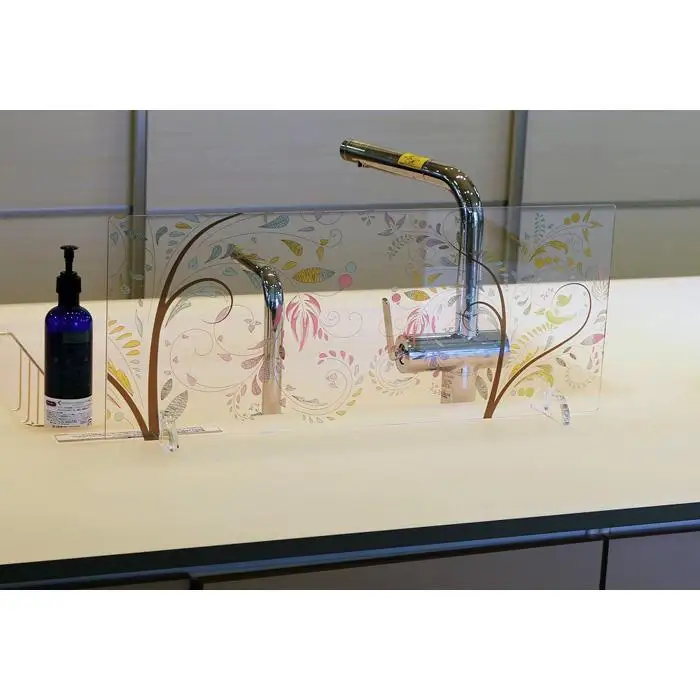 キッチン水はねガードアクリルボード　イマジネーションウッド60cm