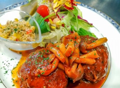 碧南DELIシリーズ お肉惣菜 無添加 デミグラスハンバーグ 約800g(200g×4個) スパイス 無添加 惣菜 肉 おかず 洋食 デミグラス キノコソテー きのこ しめじ H080-051