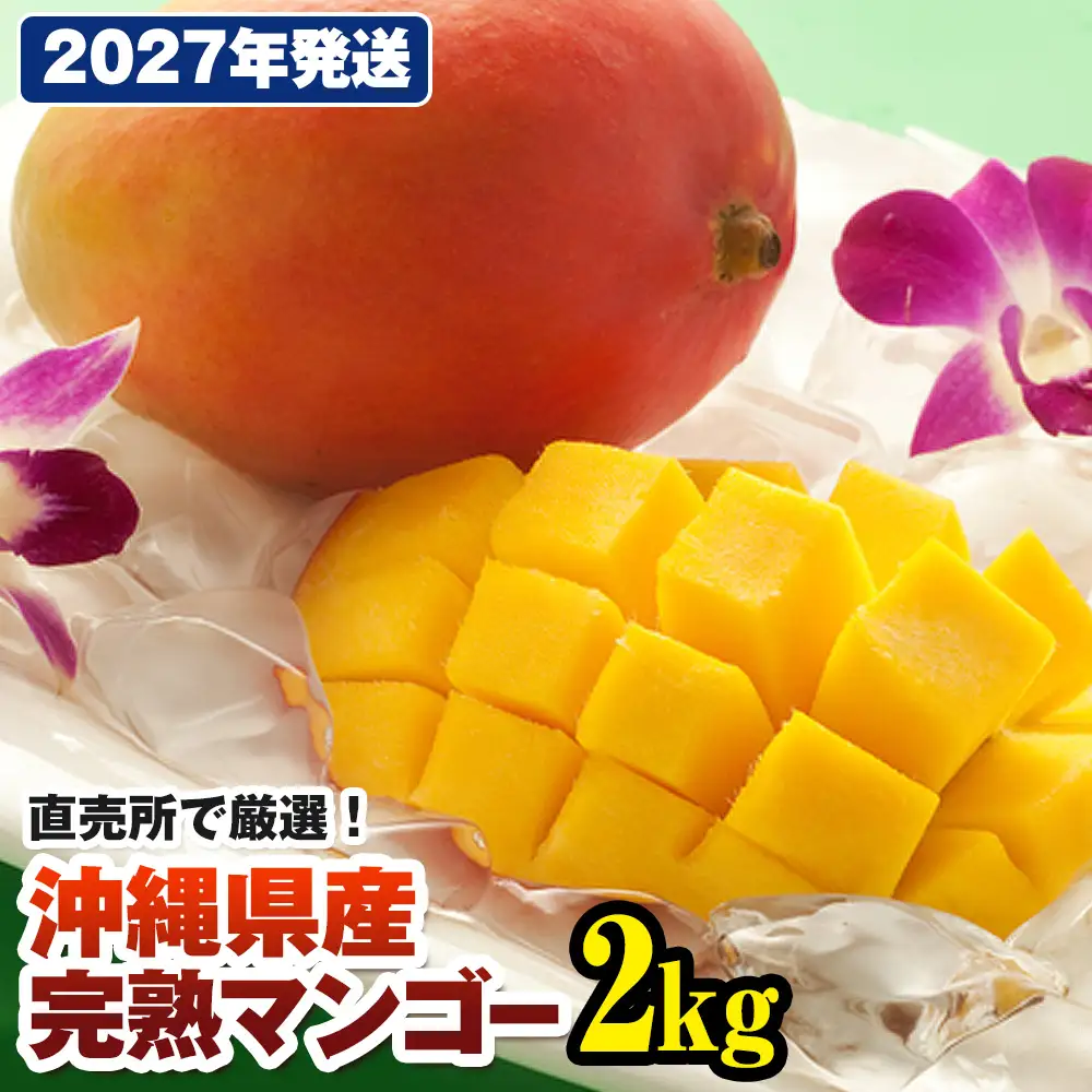 【2027年発送】直売所で厳選 沖縄県産「完熟マンゴー」2kg