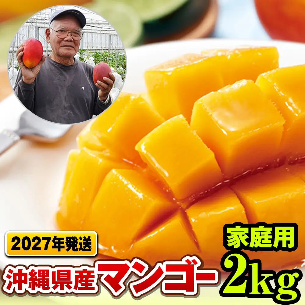 【2027年発送】濃厚な甘さの沖縄県産マンゴー2kg（家庭用）