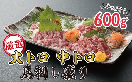 馬刺しセット 熊本 霜降り 大トロ 中トロ 馬刺しセット【600g】【冷凍】