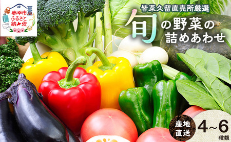野菜詰合せ 皆菜久留直売所旬の野菜産地直送 野菜詰合せ【4〜6種類】