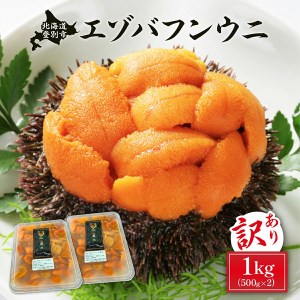 ≪規格外品1kg≫無添加エゾバフンウニ塩水パック1kg A 23年6月上旬～8月中旬迄