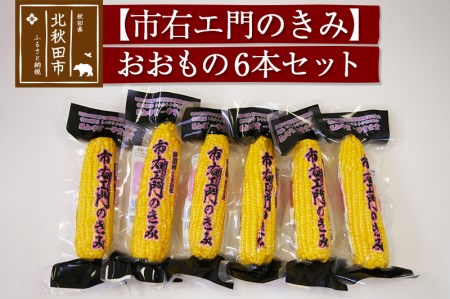 とうもろこし（レトルト真空パック）6本セット 発送時期10月～ 「市右エ門のきみ」おおもの