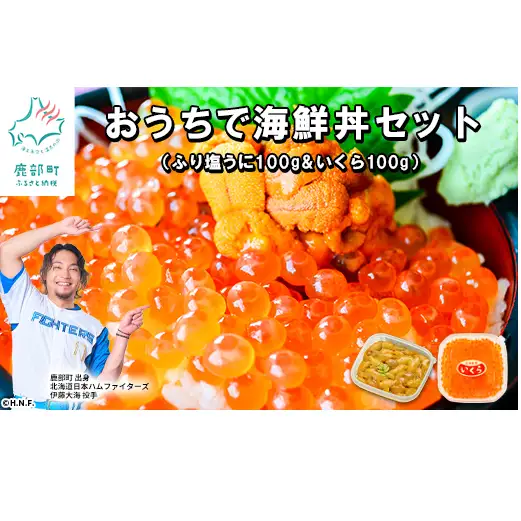 ふり塩うに100g＆いくら100g おうちで海鮮丼セット 北海道