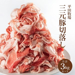 SC0514　平田牧場　三元豚切落し 3kg(600g×5パック)