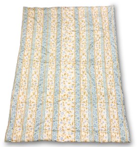 ウール10%入り 日本製肌掛けふとん シングルロングサイズ(約150×210cm) ブルー色 WF-2710 [4595]