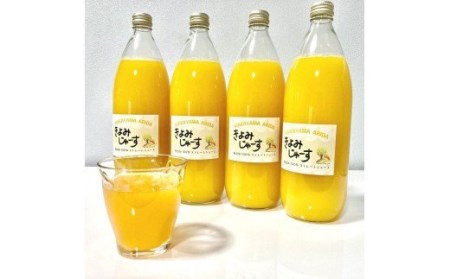 【果汁100%】無添加！贅沢絞りの清見オレンジストレートジュース1000ml×4本セット【nuk123】