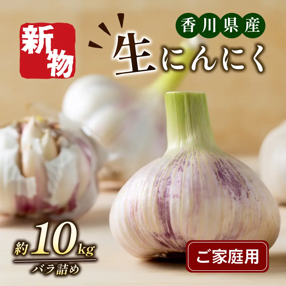 にんにく 生 家庭用 不揃い 香味野菜 にんにく【約10kg バラ詰め】 【46312207】