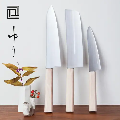 H85-10 料理包丁ゆり 3本セット 桐箱入り【翌年1月発送・数量限定】