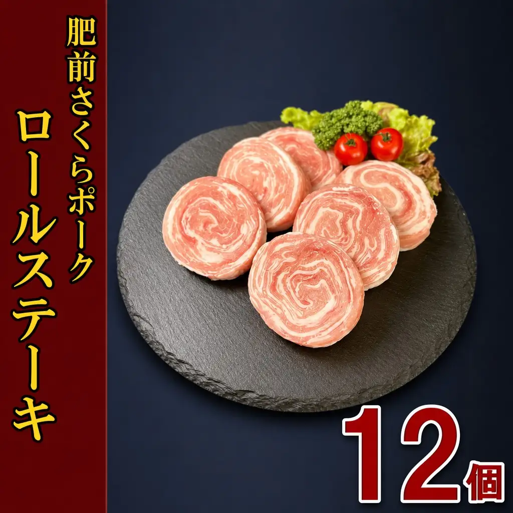 肥前さくらポーク 豚ロールステーキ 80g×12個 FN-Limited-PR 180-L104