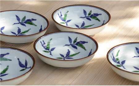 源右衛門窯 染錦胡椒絵 鉢 器 食器 取鉢 小鉢 サラダ鉢 有田焼 ad049