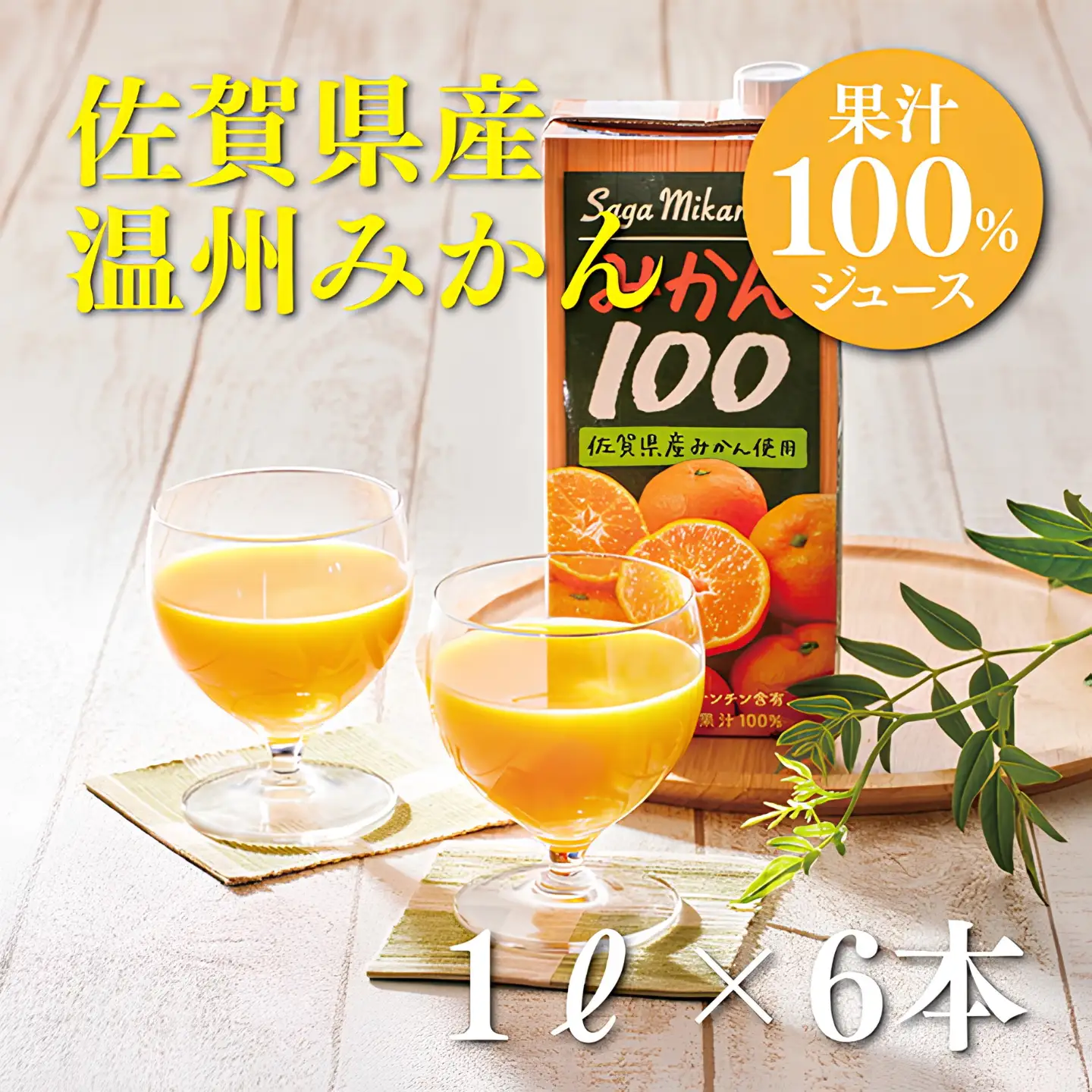 みかんジュース みかん100 1L×6本 さがみかんジュース：B125-029