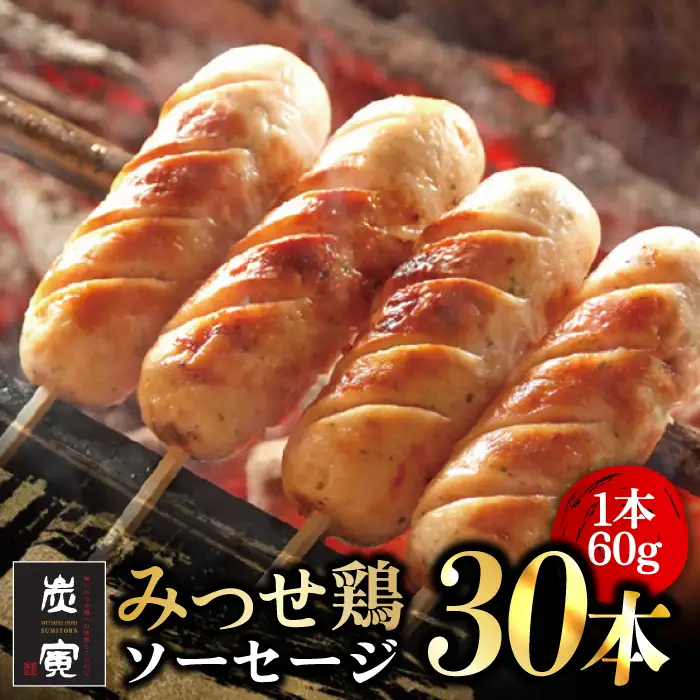 佐賀県産 みつせ鶏ソーセージ30本セット そーせーじ ウィンナー[FCI011]