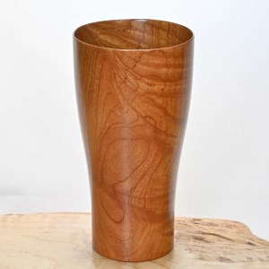 木製欅帯杢ビールタンブラー