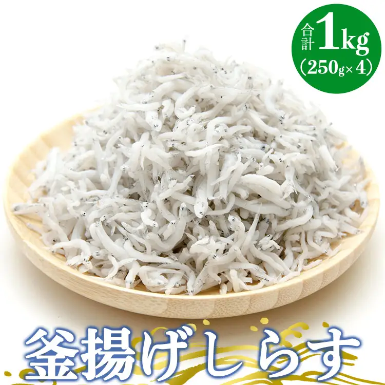 土佐名産 釜揚げしらす 合計1kg(250ｇ×4) 小分け しらす ちりめん tk-0012