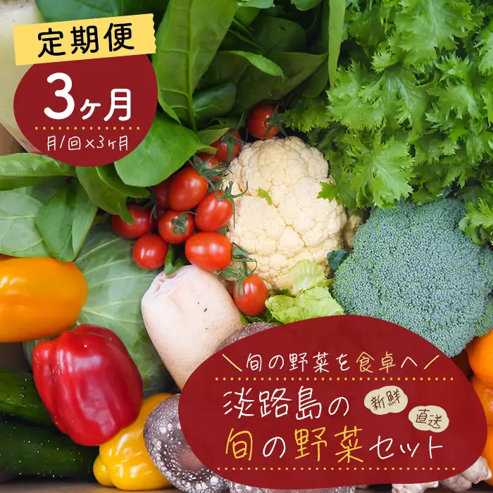 【定期便】淡路島の旬の野菜セット 3ヶ月コース　野菜詰め合わせ