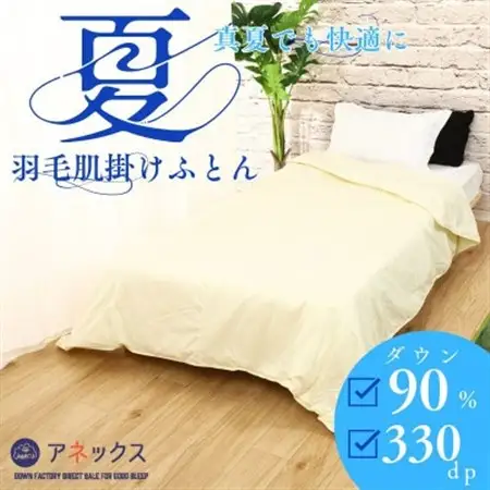 【洗える】春夏用シングルダウン90%ダウンケット国産抗菌防臭防ダニ羽毛肌掛けふとん【1227642】