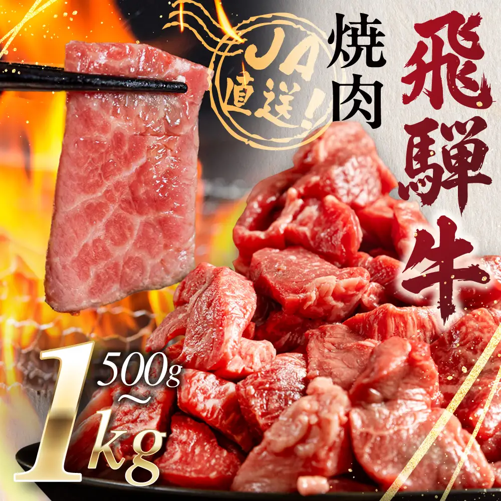 【ふるなび限定】飛騨牛 牛肉 焼肉 切り落とし 1kg|焼肉 FN-Limited-PR