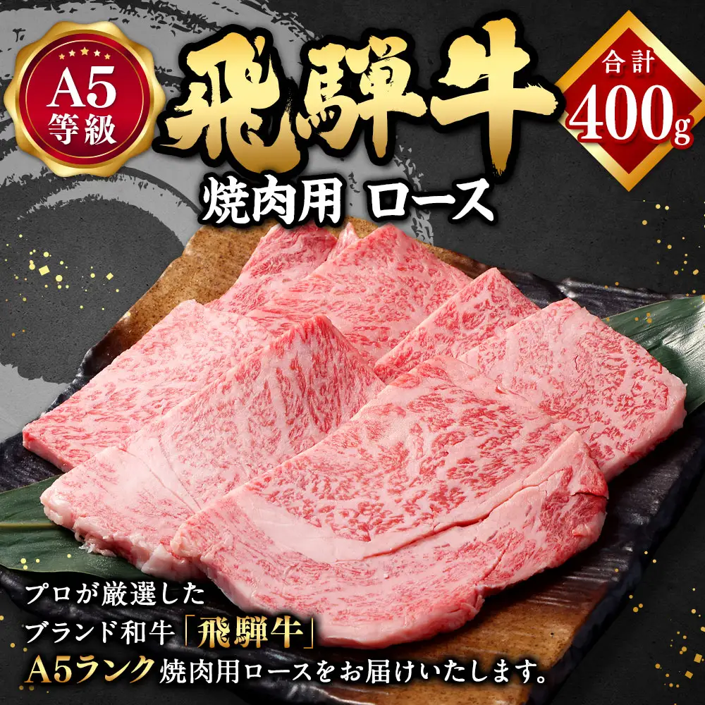 飛騨牛 A5 等級 焼肉 用 （ ロース 400g）