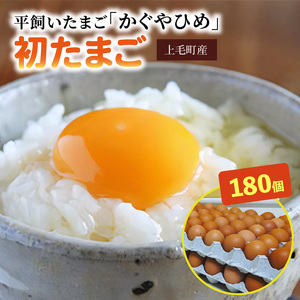 かぐやひめ「初たまご」180個【福岡上毛町産】_C00601-1
